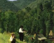 托马斯 波洛克 安舒茨 : The Farmer and His Son at Harvesting